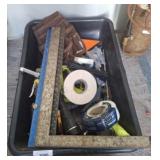 MASON TUB W/ SQUARES, RIVET GUN, MISC