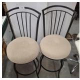 PR METAL FRAME SWIVEL BAR CHAIRS