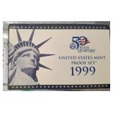 1999 US MINT PROOF SET WITH QUARTERS