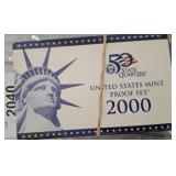 2000 US MINT PROOF SET WITH QUARTERS, MINT SET