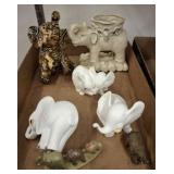 ASSORTED ELEPHANT Dï¿½COR FIGURINES