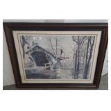 SIGNED DUCKS PRINT    33X27