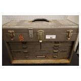 CRAFTSMAN TOOL BOX WITH ASSORTED TOOLS AND MISC.