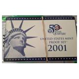 2001 SILVER AND STANDARD MINT PROOF SETS