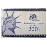2001 US MINT PROOF SET WITH QUARTERS