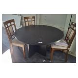 DINING TABLE, 3 CHAIRS   42X30
