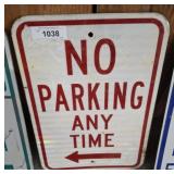 NO PARKING ANYTIME  12X18