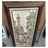 FRAMED STREET SCENE PRINT  19X43