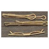 10K TIE CLIPS AND COLLAR CLIP 9.9 G