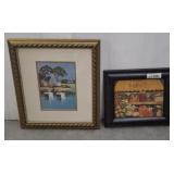 FARMERS MARKET SCENE, HOUSES BY LAKE SCENE