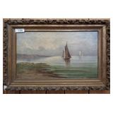 SAILBOAT/OCEAN SCENE ON CANVAS