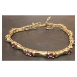 GOLD OVER 925 MARKED 925 AND 585 BRACELET