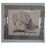 ANNIKA CHARCOAL STYLE PRINTS DATED AND MATTED