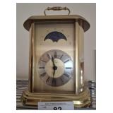 GERMAN MONTREUX MANTLE BRASS CLOCK 8IN
