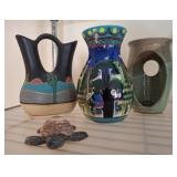 ASSORTED NAVAJO AND CENTRAL AMERICAN POTTERY AND