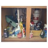 CONTENTS UNDER SINK- ASSORTED CLEANING SUPPLIES