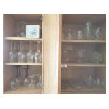 GROUP OF PRESSED GLASS, STEMWARE, MISC