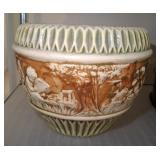 GREEK STYLE PLANTER WITH R EMBLEM