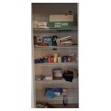 CONTENTS OF PANTRY- COOK BOOKS, HOUSEHOLD, MISC
