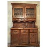 COUNTRY RIVER MASTERPIECE PINE TABLE 2 PIECE HUTCH