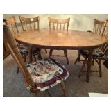 COUNTRY RIVER MASTERPIECE PINE TABLE AND 6 CHAIRS