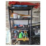 PLASTIC SHELVING UNITS AND CONTENTS