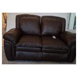 LEATHER DOUBLE RECLINING LOVESEAT