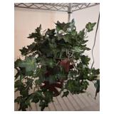 DECORATIVE CART PLANTER WITH FAUX IVY 8IN