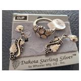 STERLING RING AND EARRINGS
