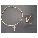 STERLING, PUKA AND STERLING NECKLACE