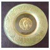 VICTORIAN VASOLINE GLASS SAUCER URANIUM