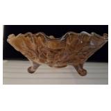 IMPERIAL GLASS RUFFLED FOOTED BOWL