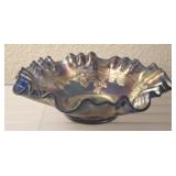 ANTIQUE CARNIVAL RUFFLED BOWL 7IN