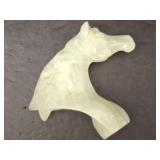 JADE TYPE HORSE FIGURINE 4IN