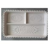 PINK DEPRESSION DIVIDED CANDLEWICK STYLE TRAY