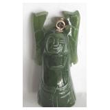 JADE CHARM WITH 18K CLASP
