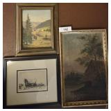 3 PC FRAMED WESTER PRINTS