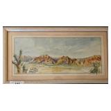 S FRIDLEY 1992 WESTERN WATERCOLOR LANDSCAPE PRINT