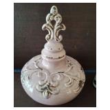 CRACKLE GLASS COVERED CERAMIC DCOR 16IN