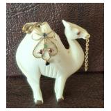 CARVED CAMEL WITH 14K ACCESSORIES