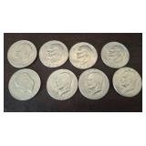 8 1978 IKE DOLLAR COINS