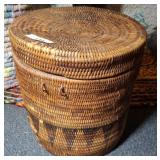 WOVEN DECORATIVE BASKET WITH LID 20IN