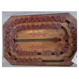 ANTIQUE WOODEN SPELLING BOARD GAME C1886