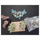 CRYSTAL AND GLASS EARRINGS