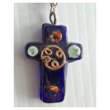 COBALT BLUE GLASS NECKLACE