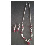 VAN DELL STERLING NECKLACE AND EARRING SET