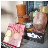 ASSORTED CANDLES SALT LAMP, MISC