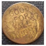 GOLDFIELDS BATH HOUSE TOKEN