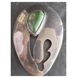 MARKED ISRAEL935 PIN/CHARM WITH STONE