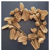 WOVEN WHEAT NECKLACE ANTIQUE